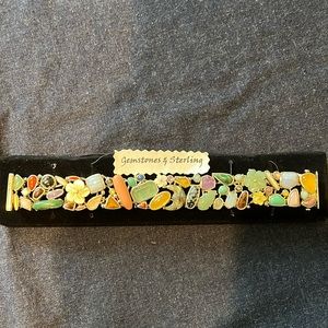 Gemstones and Sterling Silver Bracelet